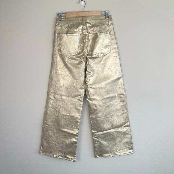 Joes Jeans The Mia High Rise Wide Ankle Jeans Gold Foil 27 - Picture 11 of 15